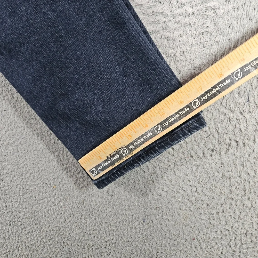 True Religion Rocco Relaxed Skinny Moto Jeans Blue Black 36x33